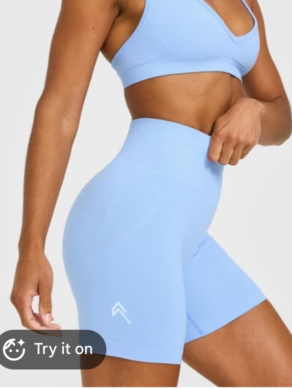 NEW! Oner Active Powdered Blue Effortless Seamless Shorts Medium